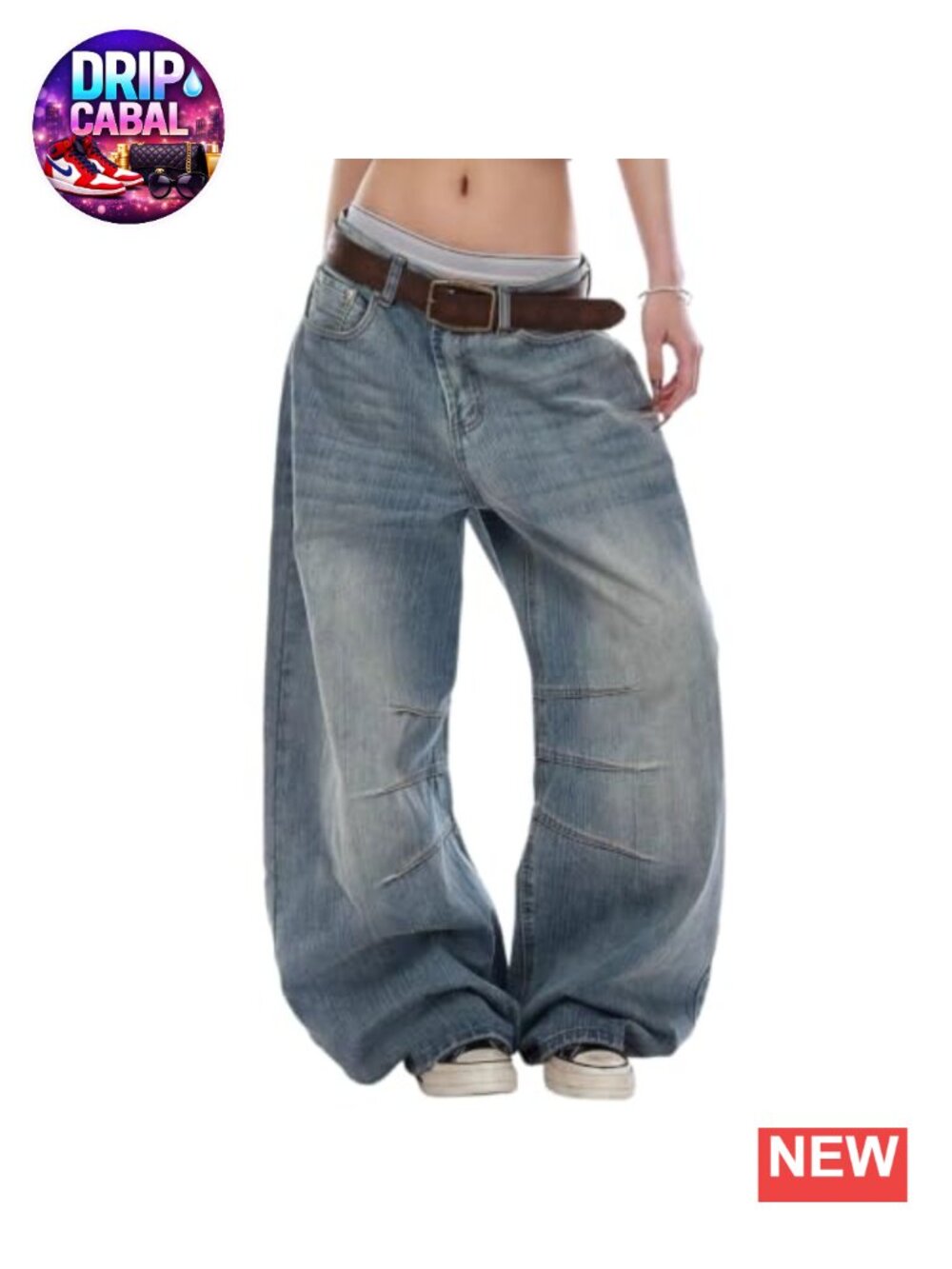 Baggy Barrel Jeans Women Wide Leg High Rise Denim Pants Loose